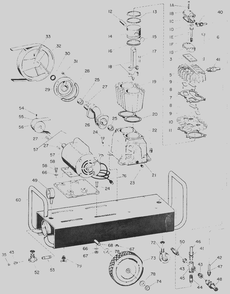 Air-Compressor Parts Diagram and Parts List for VT3022  Campbell Hausfeld Compressor
